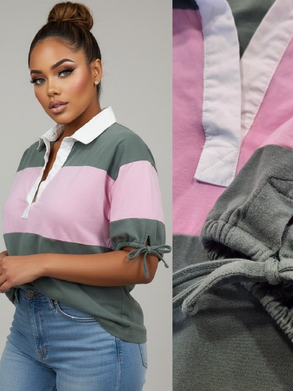 Retro inspired color block rugby shirt - Free Assembly brand
